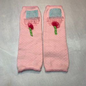 Infant Girls Birthday Leg Warmers Pink EUC 6 - 12 Months